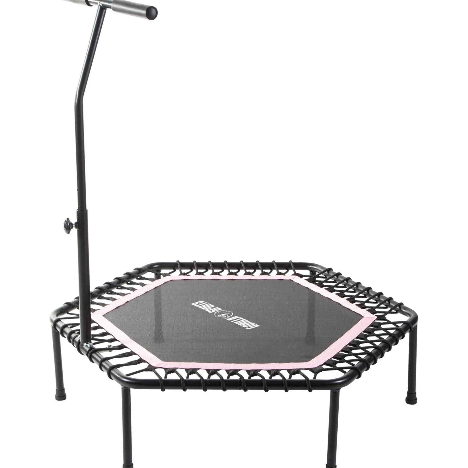 Gorilla Sports Fitness Trampolin mit Haltestange Schwarz / Rosa Outlet