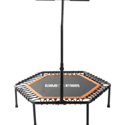 Gorilla Sports Fitness Trampolin mit Haltestange Schwarz / Orange Online
