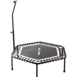Gorilla Sports Fitness Trampolin mit Haltestange Schwarz / Blau Online