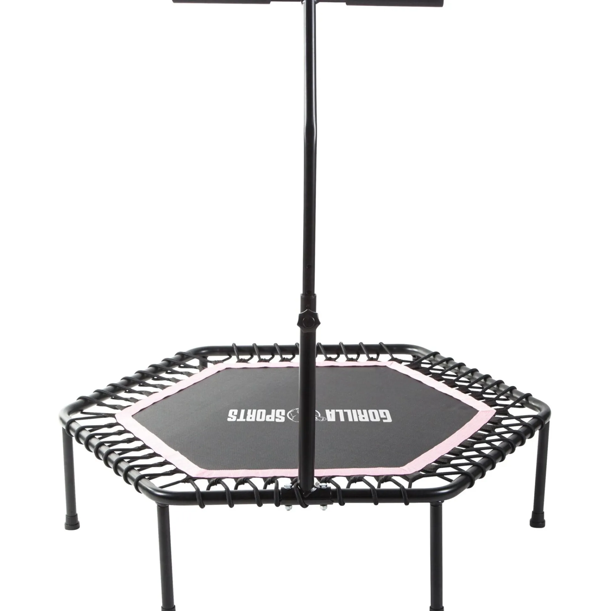 Gorilla Sports Fitness Trampolin mit Haltestange Schwarz / Blau Online
