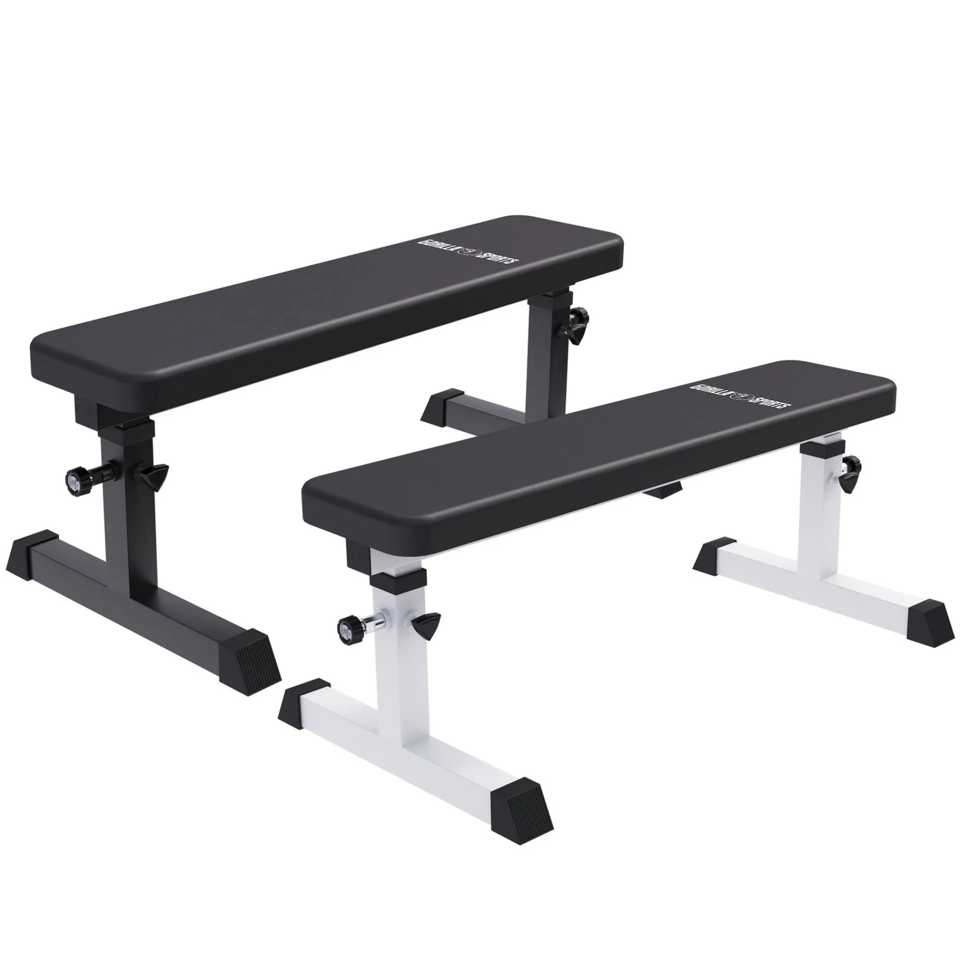 Gorilla Sports Flachbank verstellbar Schwarz