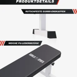 Gorilla Sports Flachbank verstellbar Schwarz