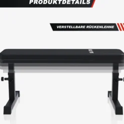 Gorilla Sports Flachbank verstellbar Weiss Best