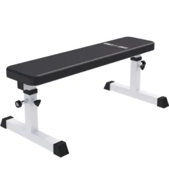 Gorilla Sports Flachbank verstellbar Weiss Best