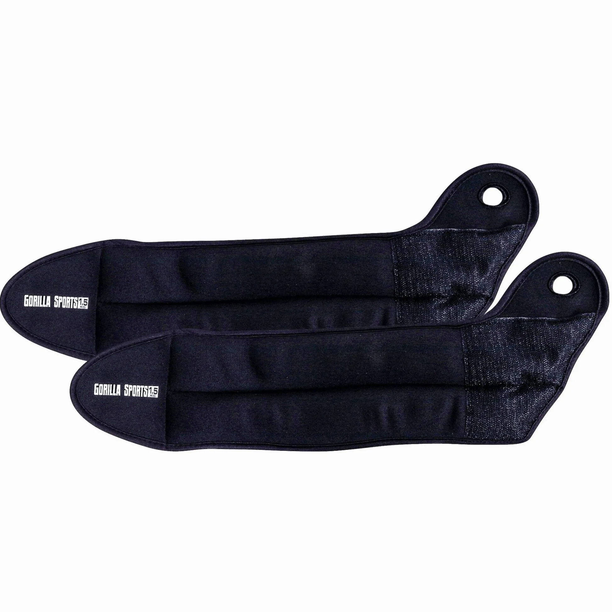 Gorilla Sports Gewichtsmanschetten Set mit Daumenschlaufe 1 - 4 kg Schwarz Clearance
