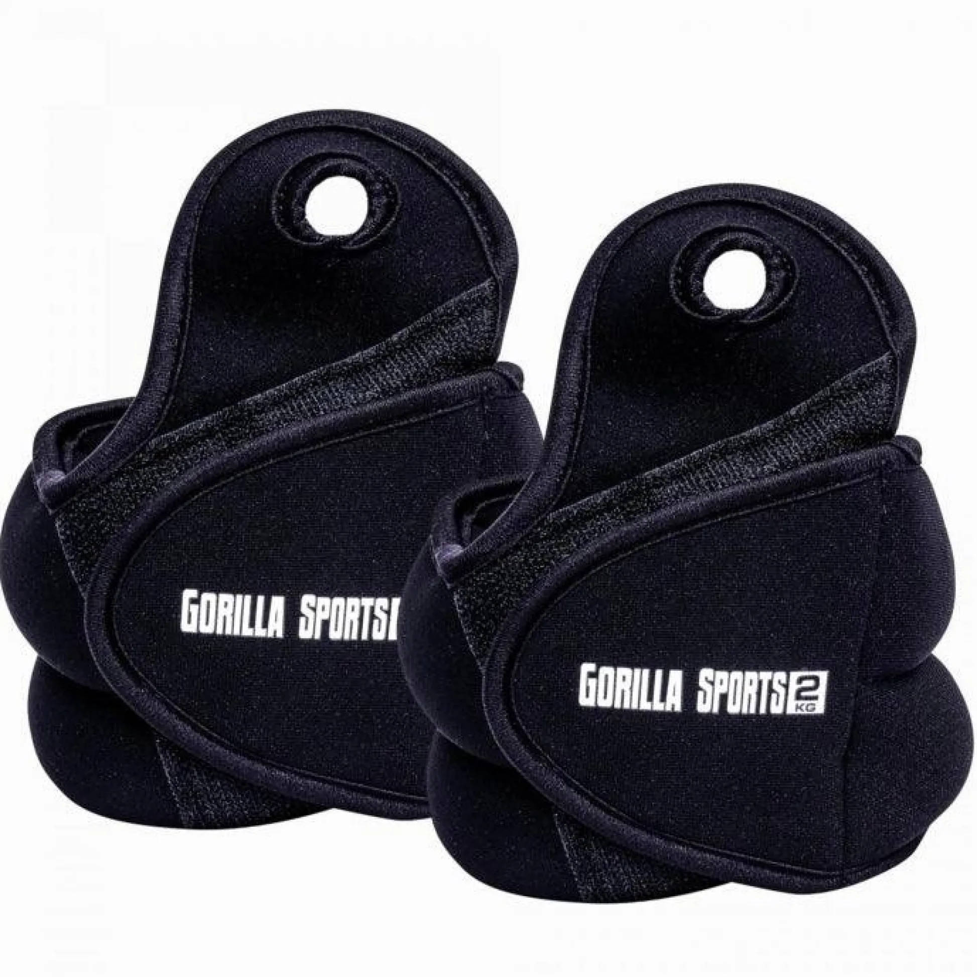 Gorilla Sports Gewichtsmanschetten Set mit Daumenschlaufe 1 - 4 kg Schwarz Sale