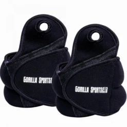 Gorilla Sports Gewichtsmanschetten Set mit Daumenschlaufe 1 - 4 kg Schwarz New
