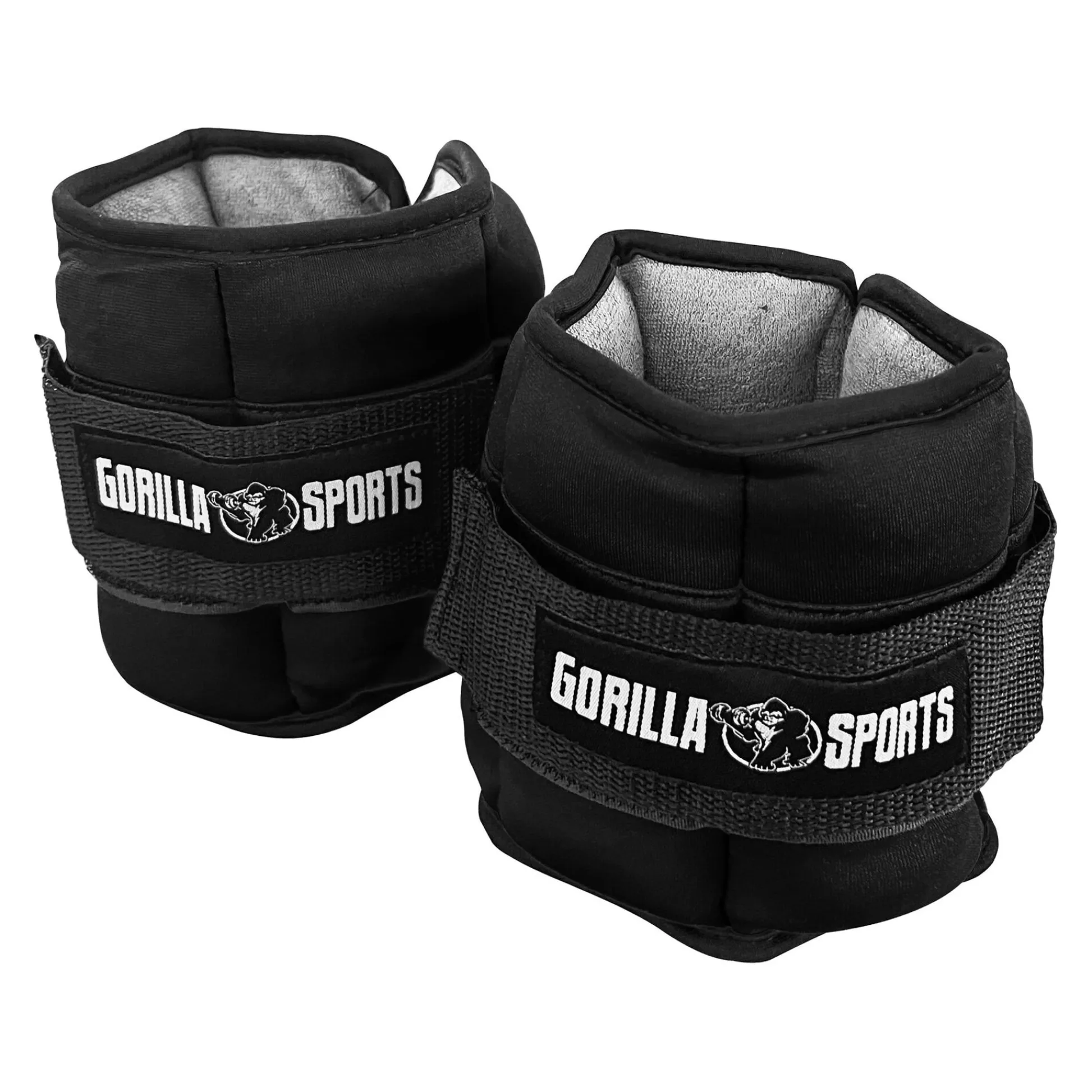 Gorilla Sports Gewichtsmanschetten Set verstellbar 0,45 - 2,25 kg Schwarz Discount