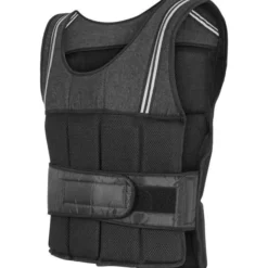 Gorilla Sports Gewichtsweste mit Klettverschluss und Reflektoren 10 - 18 kg Schwarz New