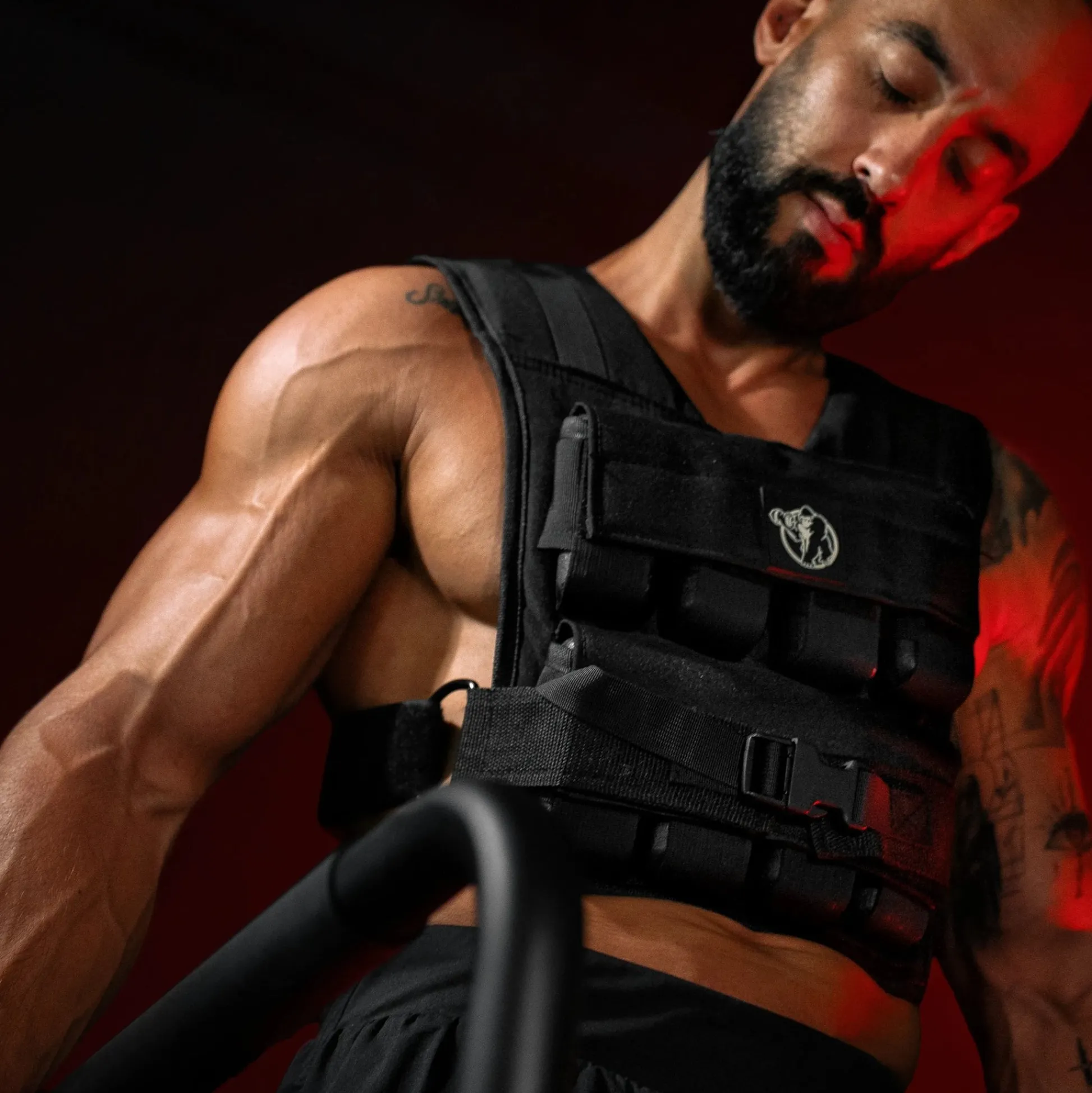 Gorilla Sports Gewichtsweste verstellbar 10/20/30 kg Schwarz Outlet