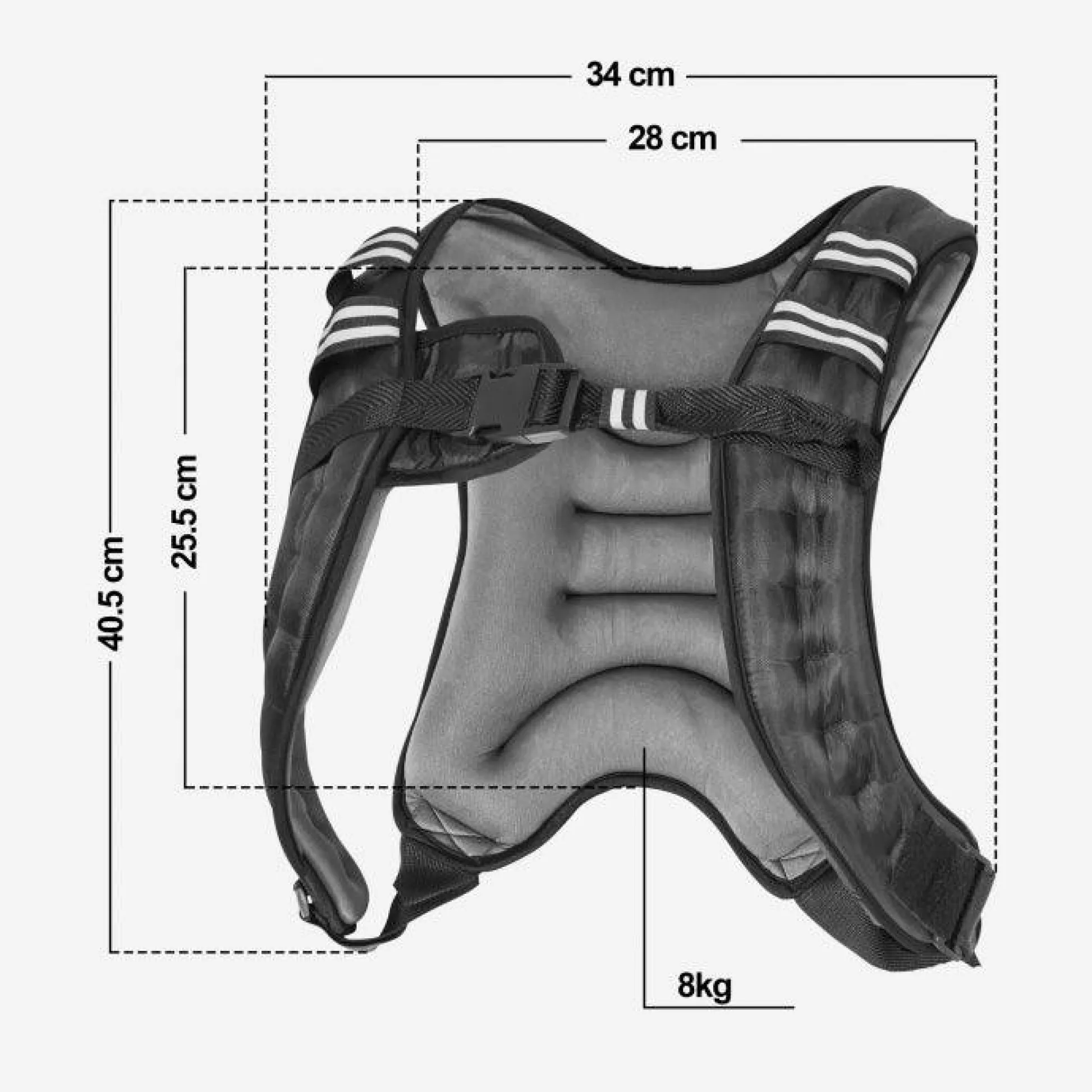 Gorilla Sports Gewichtsweste X-Style 5 - 10 kg Schwarz New