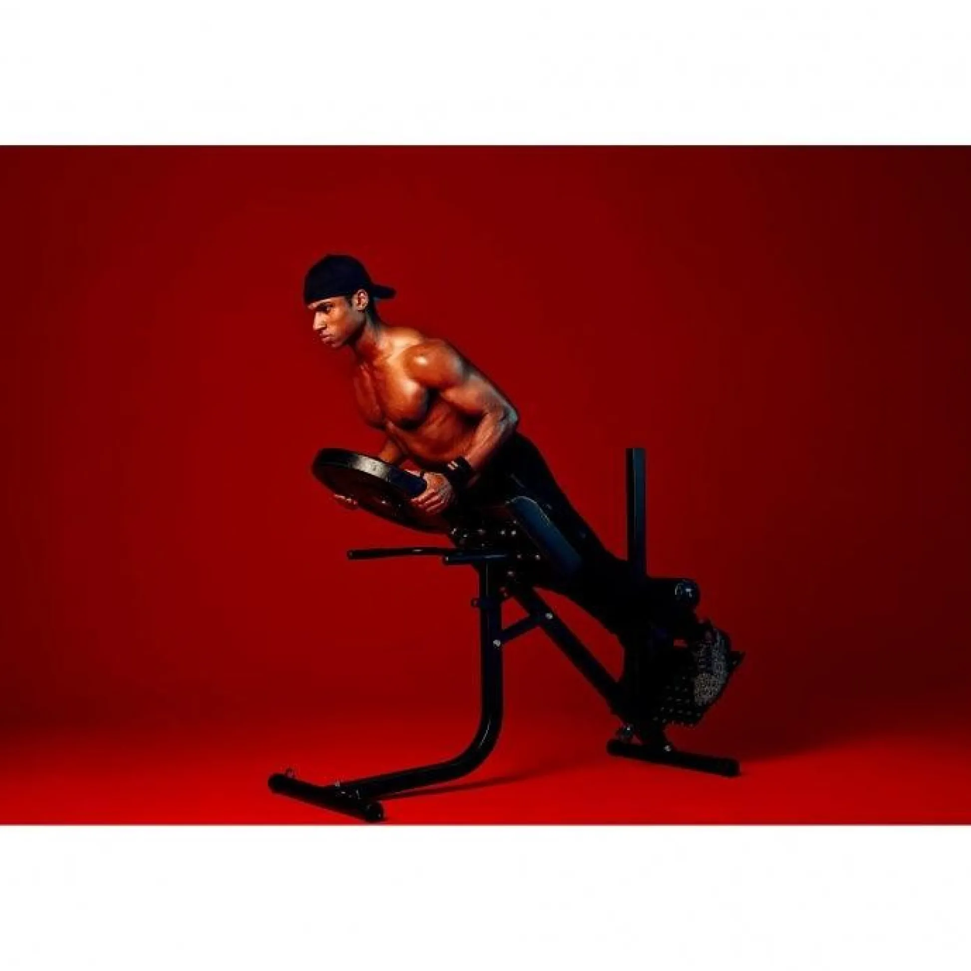 Gorilla Sports Glute Ham Raise Rückenstrecker verstellbar Schwarz Clearance