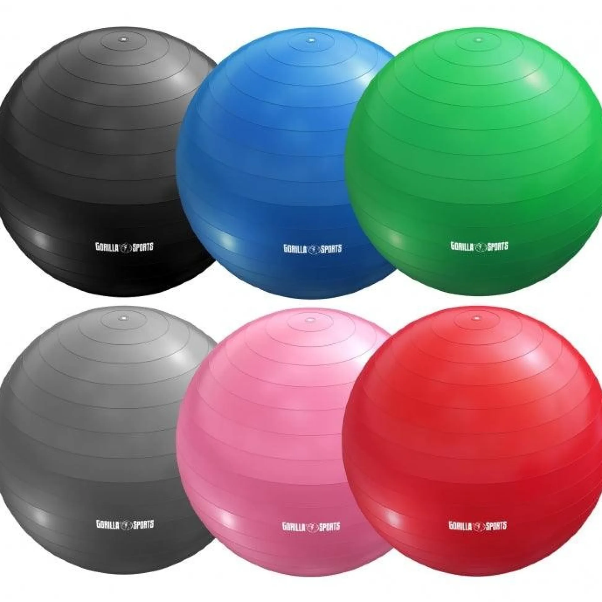 Gorilla Sports Gymnastikball inkl, Luftpumpe 55 - 75 cm Pink Sale