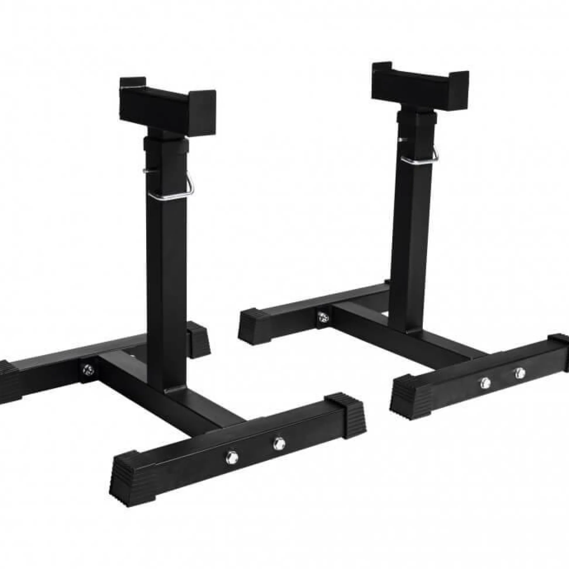 Gorilla Sports Hantelablage 2er Set höhenverstellbar Schwarz Sale