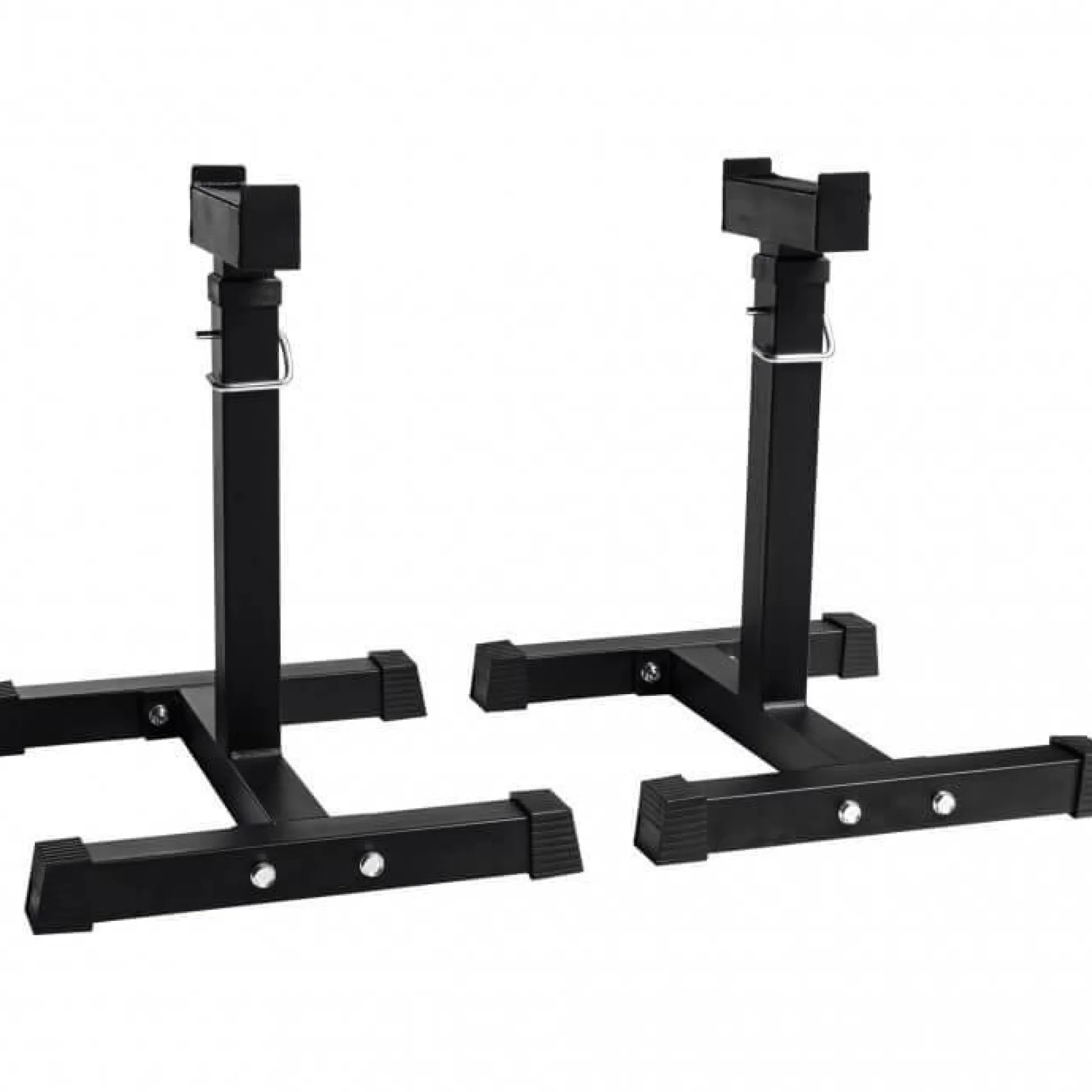 Gorilla Sports Hantelablage 2er Set höhenverstellbar Schwarz Sale