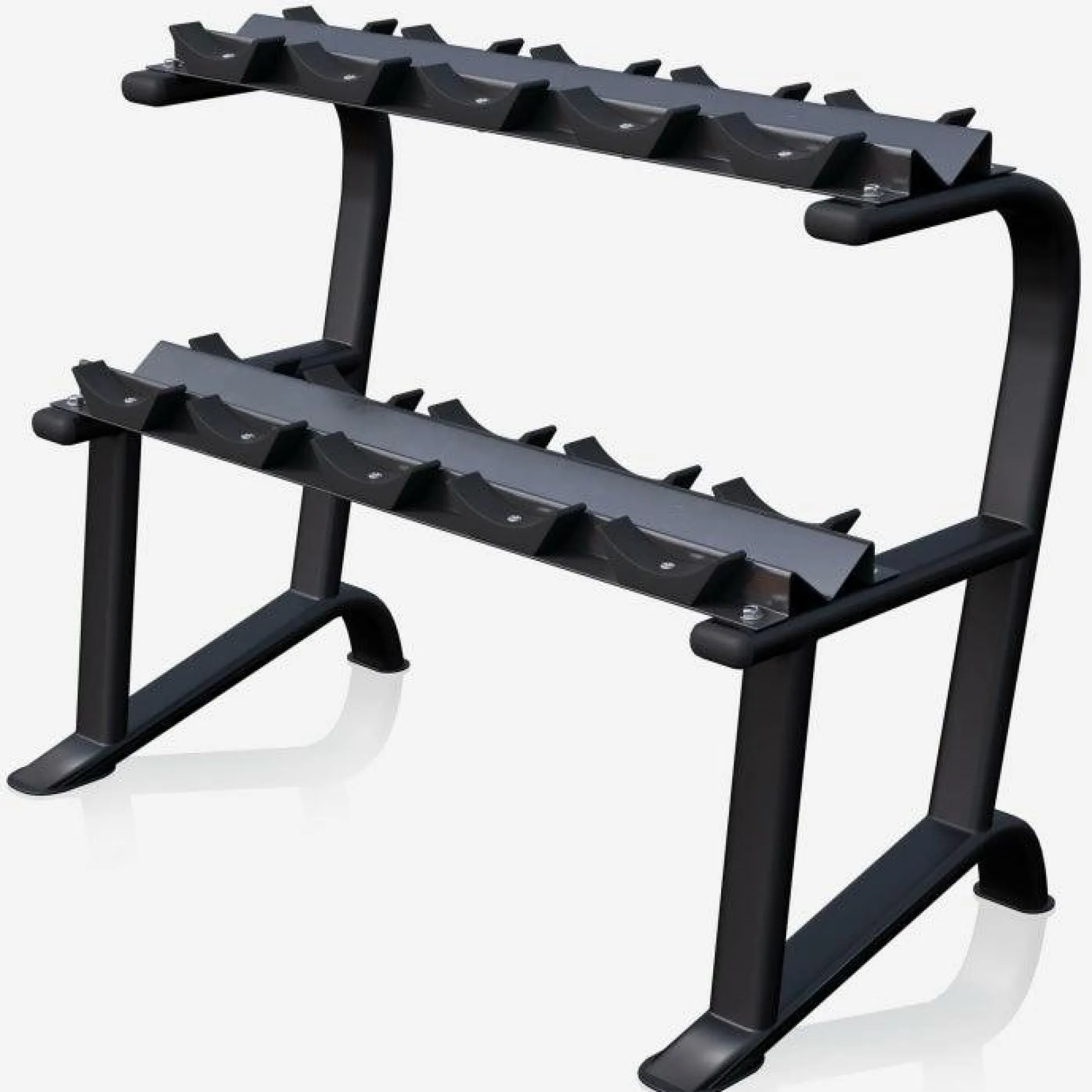 Gorilla Sports Hantelablage mit 2 Ablagen für 5 Kurzhantel Paare Schwarz New