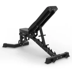 Gorilla Sports Hantelbank mit Bein-, Bizeps- und Trizeps-Aufsatz Schwarz Discount