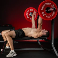Gorilla Sports Hantelbank mit extra breiter Ablage Weiss Best