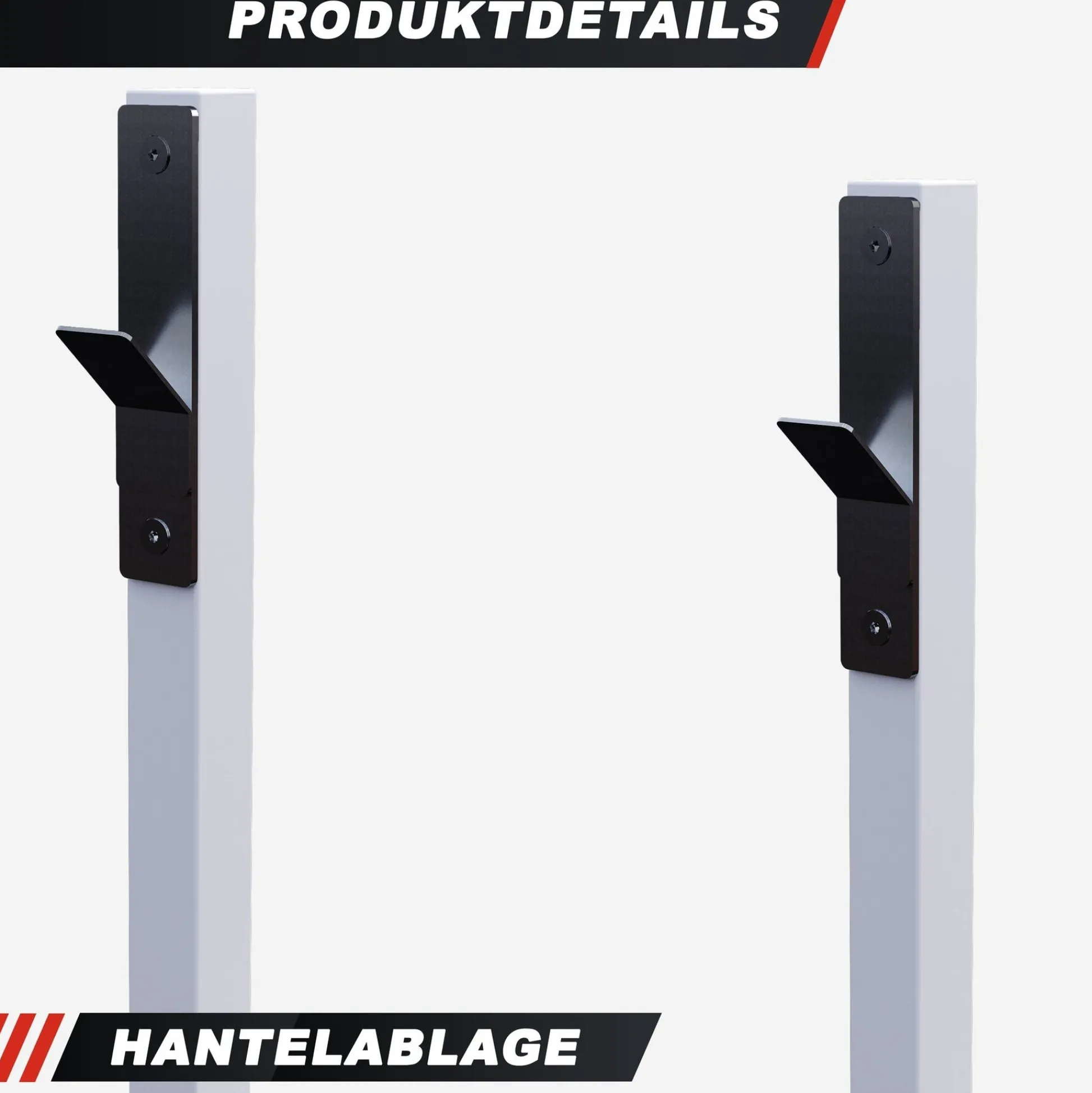 Gorilla Sports Hantelbank mit extra breiter Ablage Weiss Best