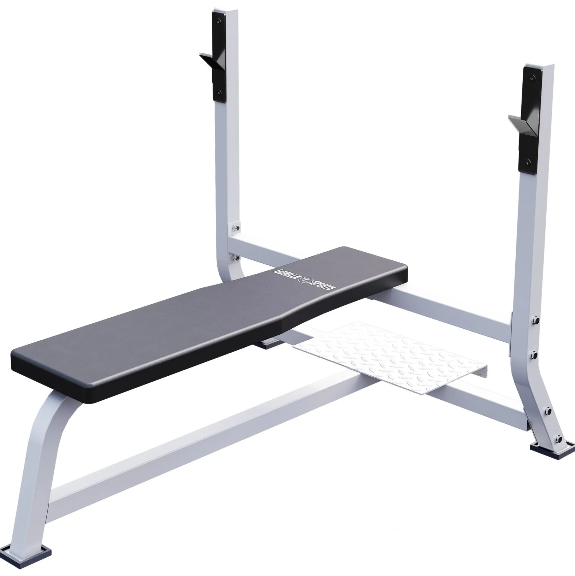 Gorilla Sports Hantelbank mit extra breiter Ablage Weiss Best