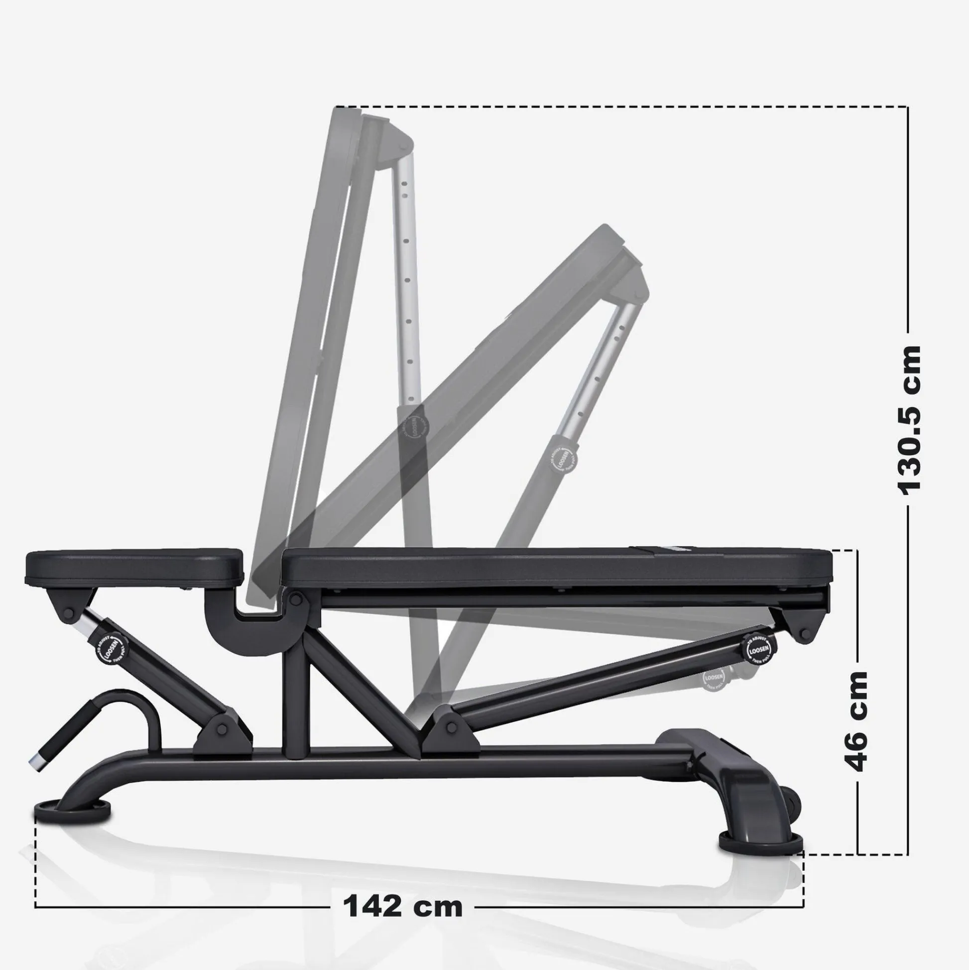 MAXXUS Hantelbank Universal PRO Schwarz Hot