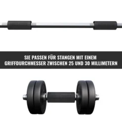Gorilla Sports Hantelgriffe 2er Set Silikon Schwarz Sale