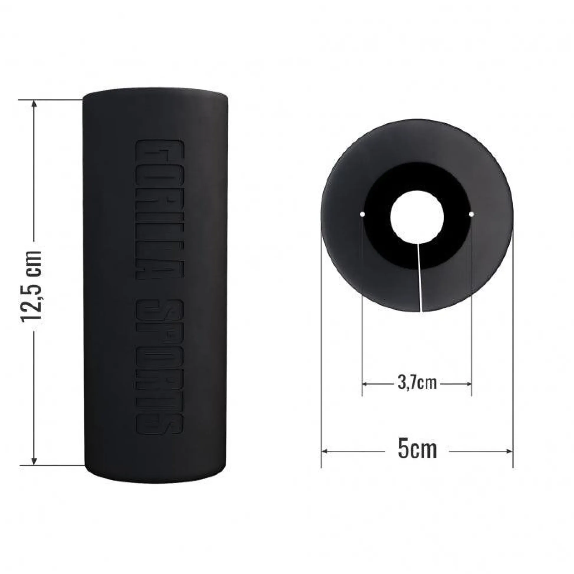 Gorilla Sports Hantelgriffe 2er Set Silikon Schwarz Sale