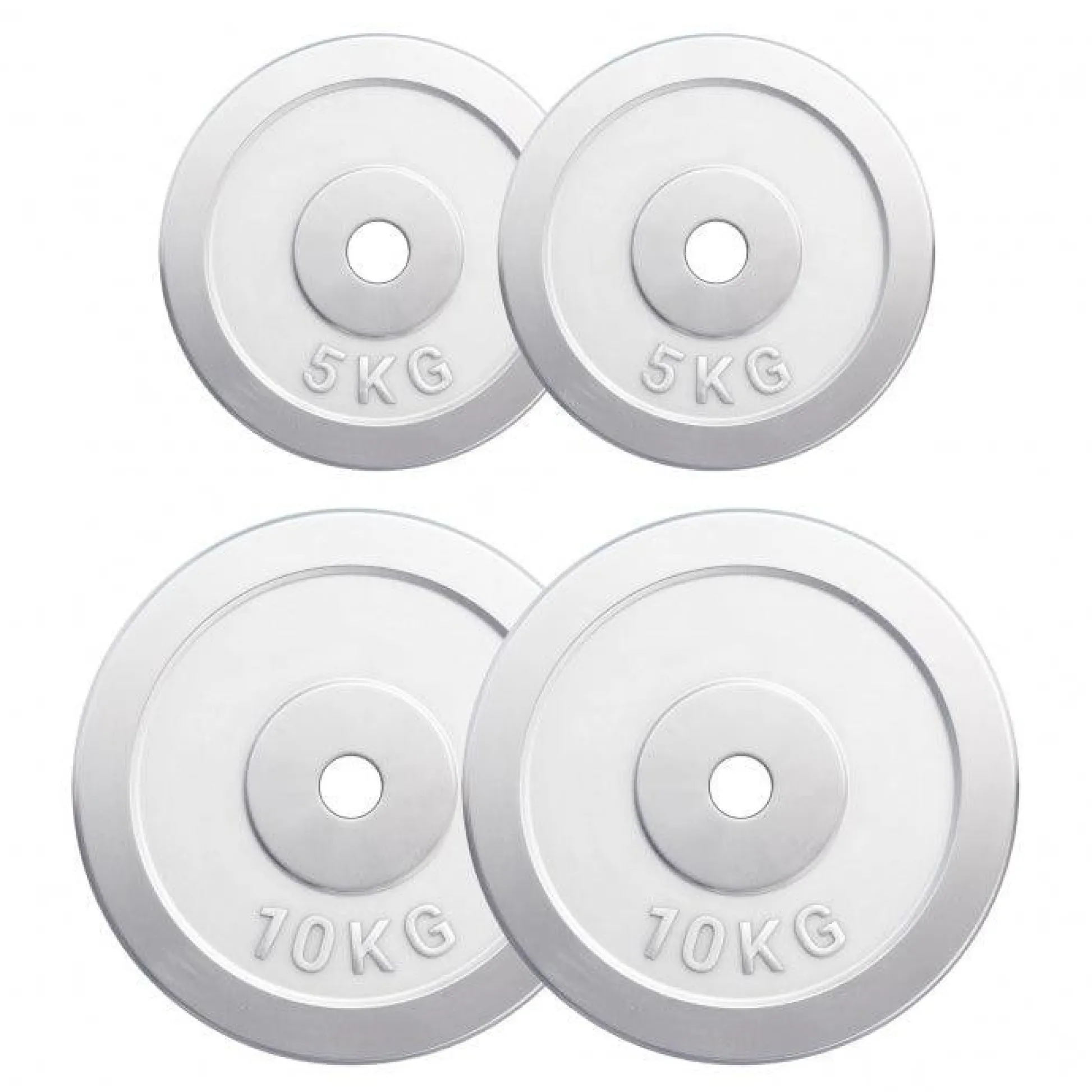 Gorilla Sports Hantelscheibe Chrom 0,5 - 30 kg Silber Outlet