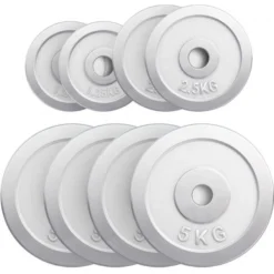 Gorilla Sports Hantelscheibe Chrom 0,5 - 30 kg Silber Discount