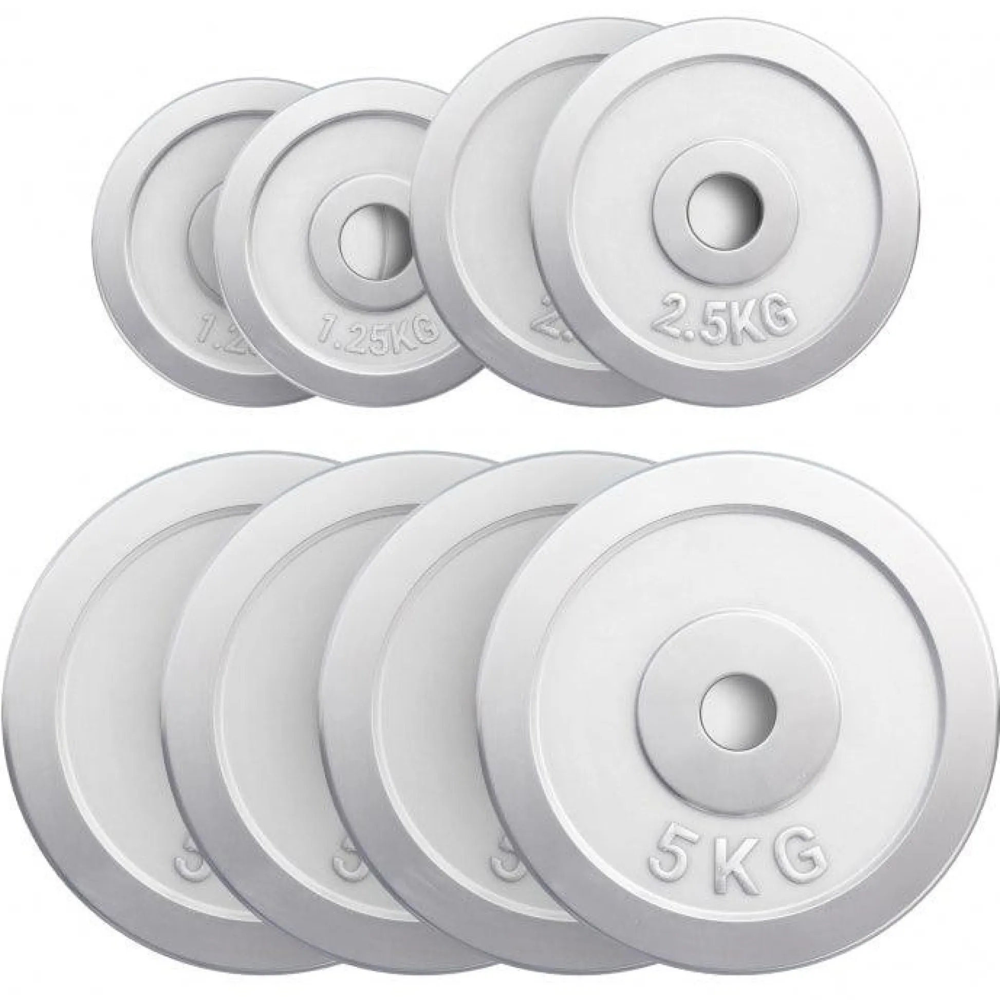 Gorilla Sports Hantelscheibe Chrom 0,5 - 30 kg Silber Discount