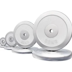 Gorilla Sports Hantelscheibe Chrom 0,5 - 30 kg Silber Best