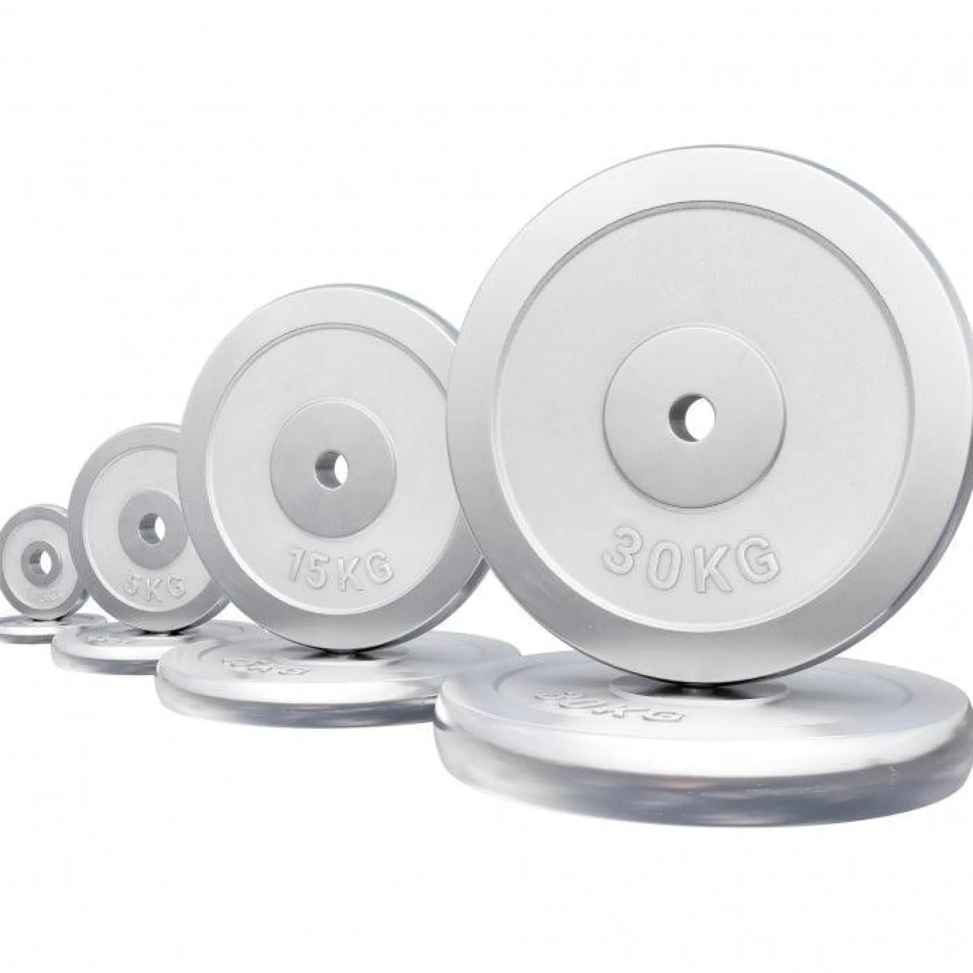 Gorilla Sports Hantelscheibe Chrom 0,5 - 30 kg Silber Best
