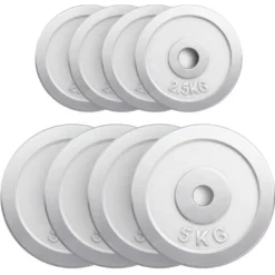 Gorilla Sports Hantelscheibe Chrom 0,5 - 30 kg Silber Best