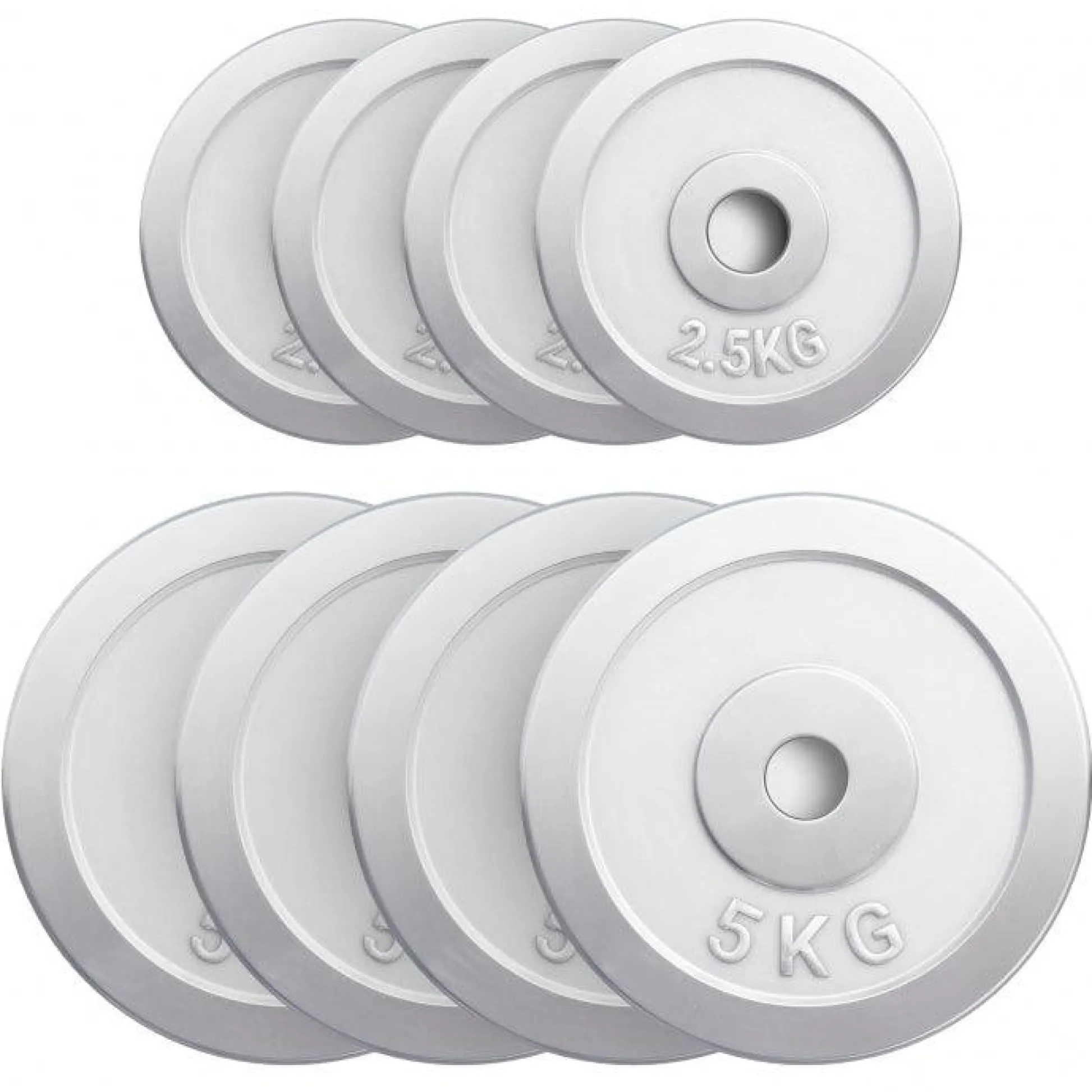 Gorilla Sports Hantelscheibe Chrom 0,5 - 30 kg Silber Best