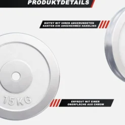 Gorilla Sports Hantelscheibe 0,5 - 30 kg Chrom Outlet