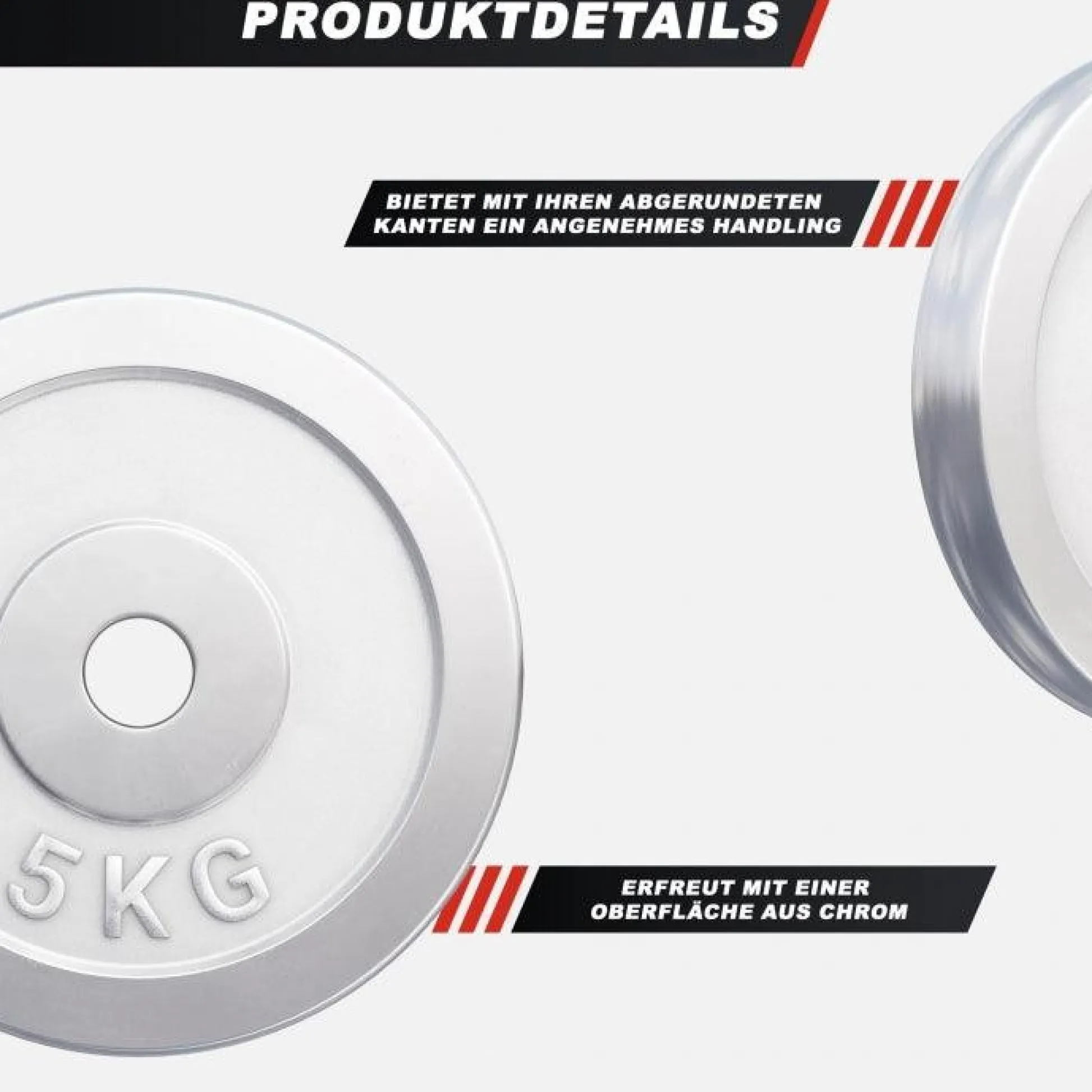 Gorilla Sports Hantelscheibe 0,5 - 30 kg Chrom Outlet