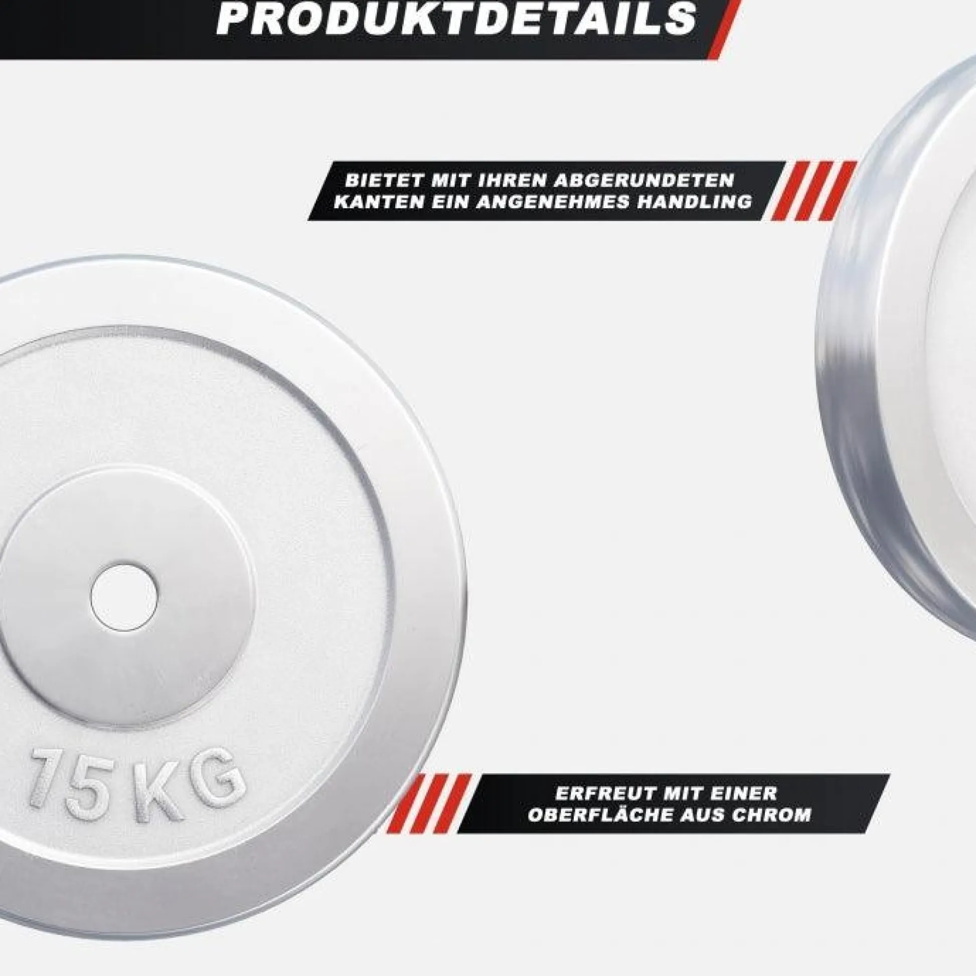 Gorilla Sports Hantelscheibe 0,5 - 30 kg Chrom Sale