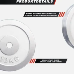 Gorilla Sports Hantelscheibe 0,5 - 30 kg Chrom Hot