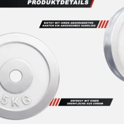 Gorilla Sports Hantelscheibe 0,5 - 30 kg Chrom Hot