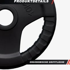 Gorilla Sports Hantelscheibe Gummi Gripper Olympia 1,25 - 25 kg Grün / Schwarz Outlet