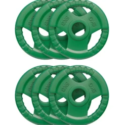 Gorilla Sports Hantelscheibe Gummi Gripper Olympia 1,25 - 25 kg Grün Discount