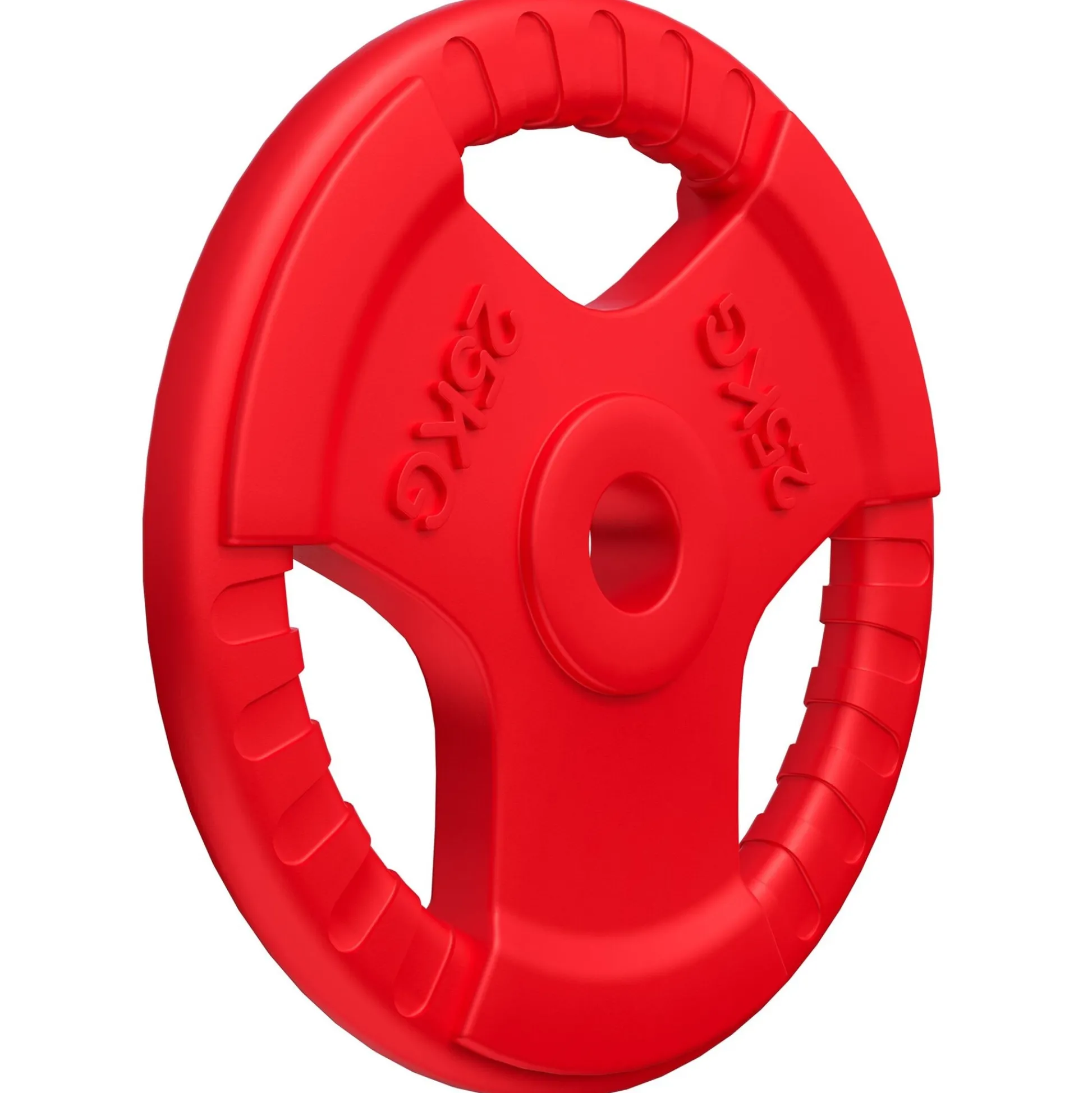 Gorilla Sports Hantelscheibe Gummi Gripper Olympia 1,25 - 25 kg Rot Outlet