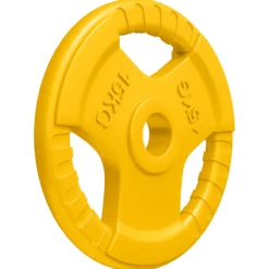 Gorilla Sports Hantelscheibe Gummi Gripper Olympia 1,25 - 25 kg Gelb Hot