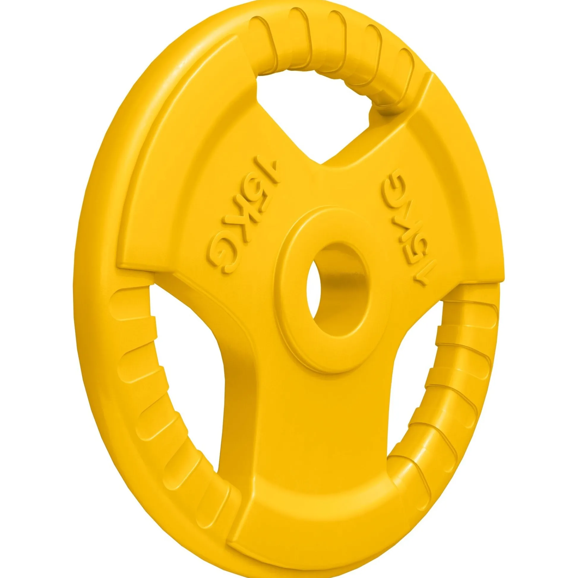 Gorilla Sports Hantelscheibe Gummi Gripper Olympia 1,25 - 25 kg Gelb Hot