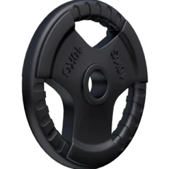 Gorilla Sports Hantelscheibe Gummi Gripper Olympia 1,25 - 25 kg Schwarz Discount