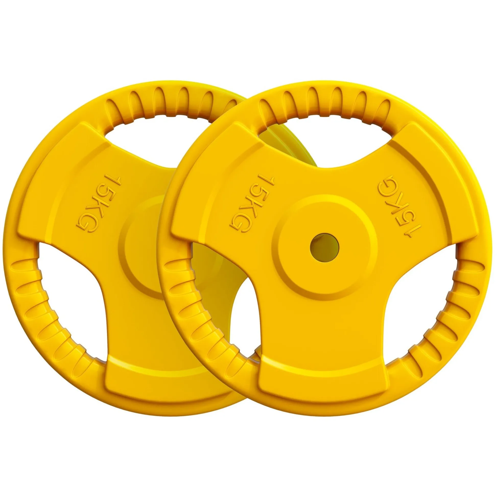 Gorilla Sports Hantelscheibe Gummi Gripper 1,25 - 25 kg Gelb New