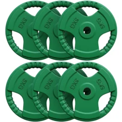 Gorilla Sports Hantelscheibe Gummi Gripper 1,25 - 25 kg Grün Hot