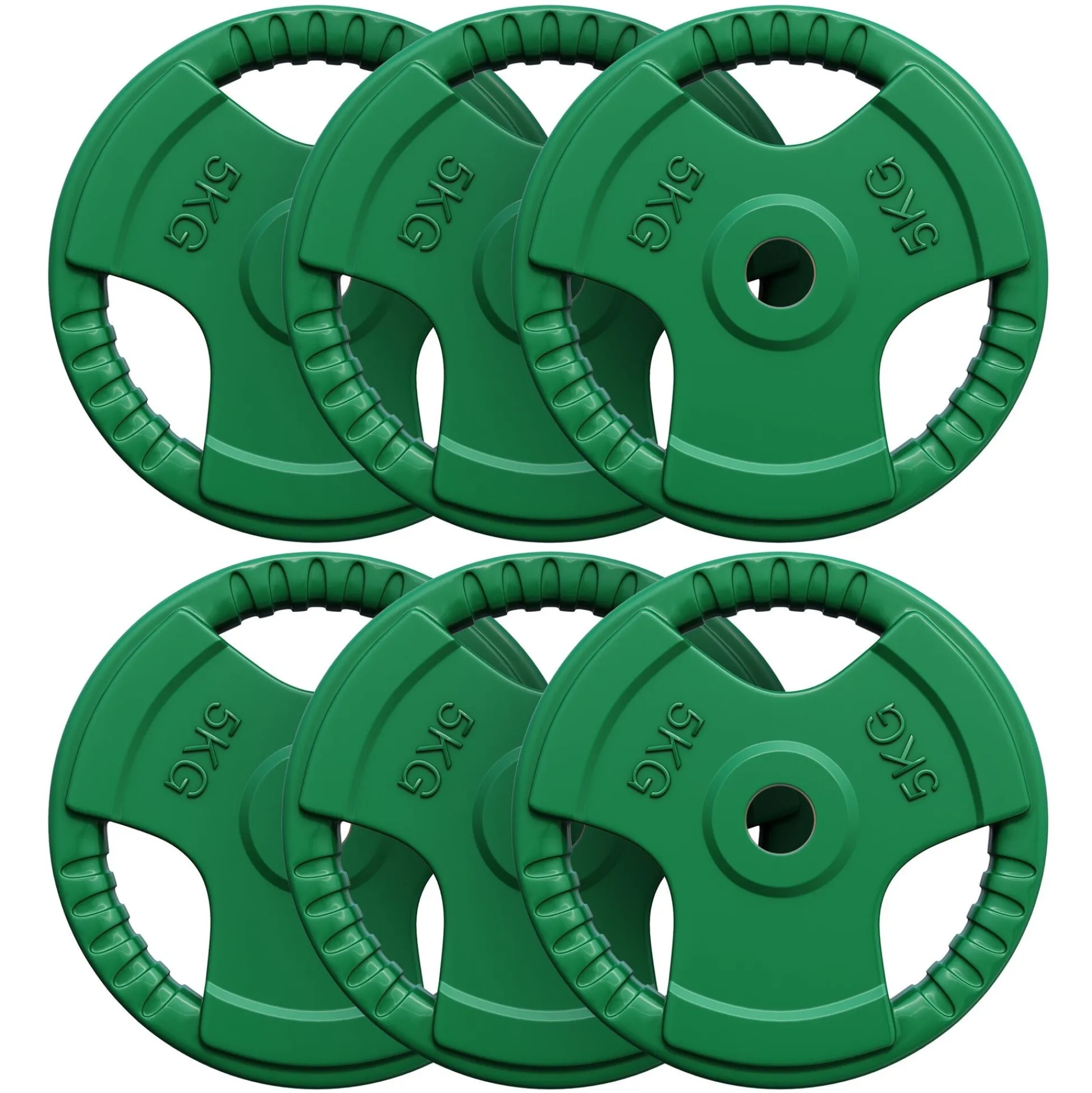 Gorilla Sports Hantelscheibe Gummi Gripper 1,25 - 25 kg Grün Hot