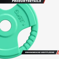 Gorilla Sports Hantelscheibe Gummi Gripper 1,25 - 25 kg Rot Sale