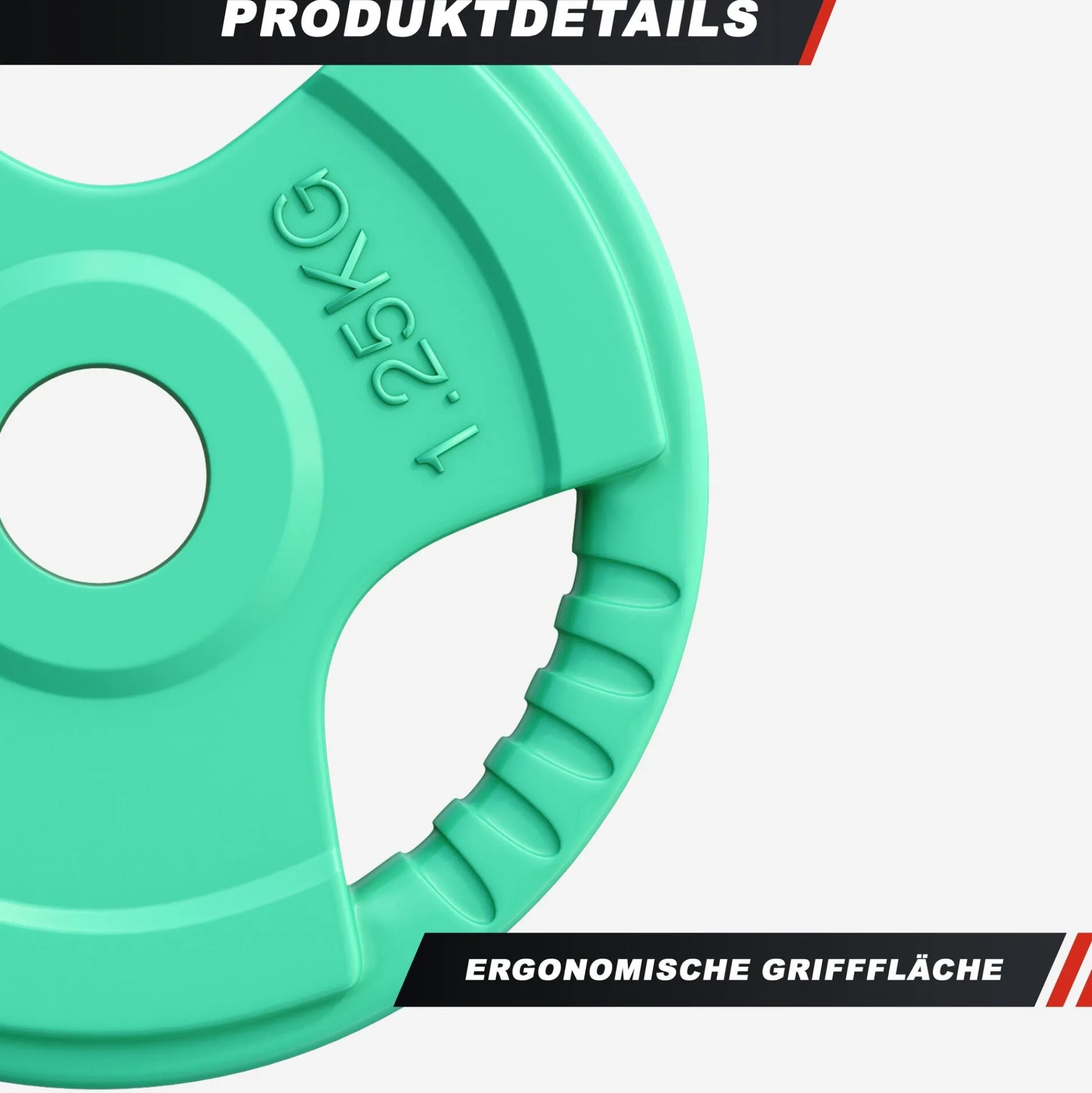 Gorilla Sports Hantelscheibe Gummi Gripper 1,25 - 25 kg Blau Best